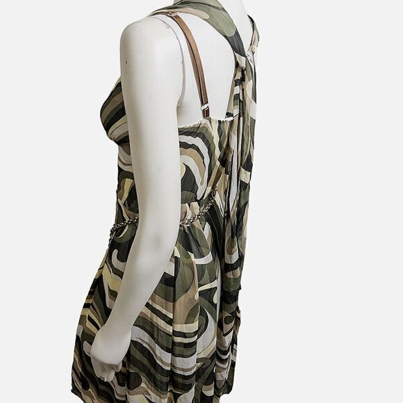 Jake*s Camo Swirl Halter Knee Length Dress Size Medium - Picture 7 of 13